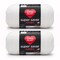 Red Heart Super Saver Jumbo White Yarn - 2 Pack of 396g/14oz - Acrylic - 4 Medium (Worsted) - 744 Yards - Knitting/Crochet